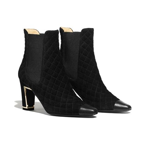 black suede low boots chanel|chanel ankle boots saks.